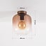 Plafondlamp Soli met glazen kap in bruin ombre-effect