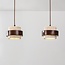 Suspension Travé à 2 lumières - travertin (pierre naturelle) et bois