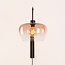Wandlamp Dasha in bruin met draaibare, uitschuifbare arm en bruin ombre-glas