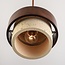 1-lichts hanglamp Mavero - cement en hout