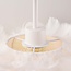 Elegante plafondlamp Roselle met witte veren