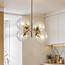 Retro hanglamp goud met transparant glas, 4-lichts - Florence
