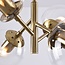 4-lichts hanglamp Florence - transparant glas en goud