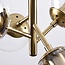 Retro hanglamp goud met transparant glas, 4-lichts - Florence