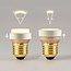Ampoule LED E27 3,5 W, Ø 35 mm avec anneau blanc, dimmable à 3 étapes, 2700 K
