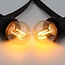 Prikkabel set met 2,5W lamp, 2000K, Ø45, amber glas - excl. dimmer