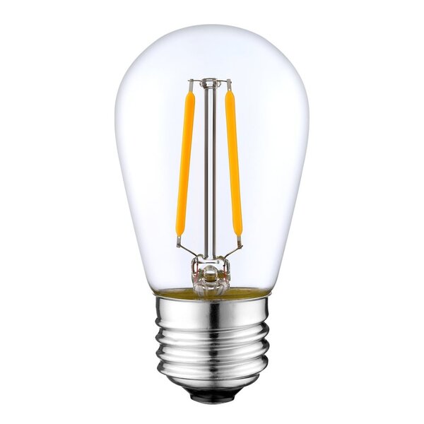 Dimbare 2 watt filament lamp van glas, 2200K: 15 of 25 pack
