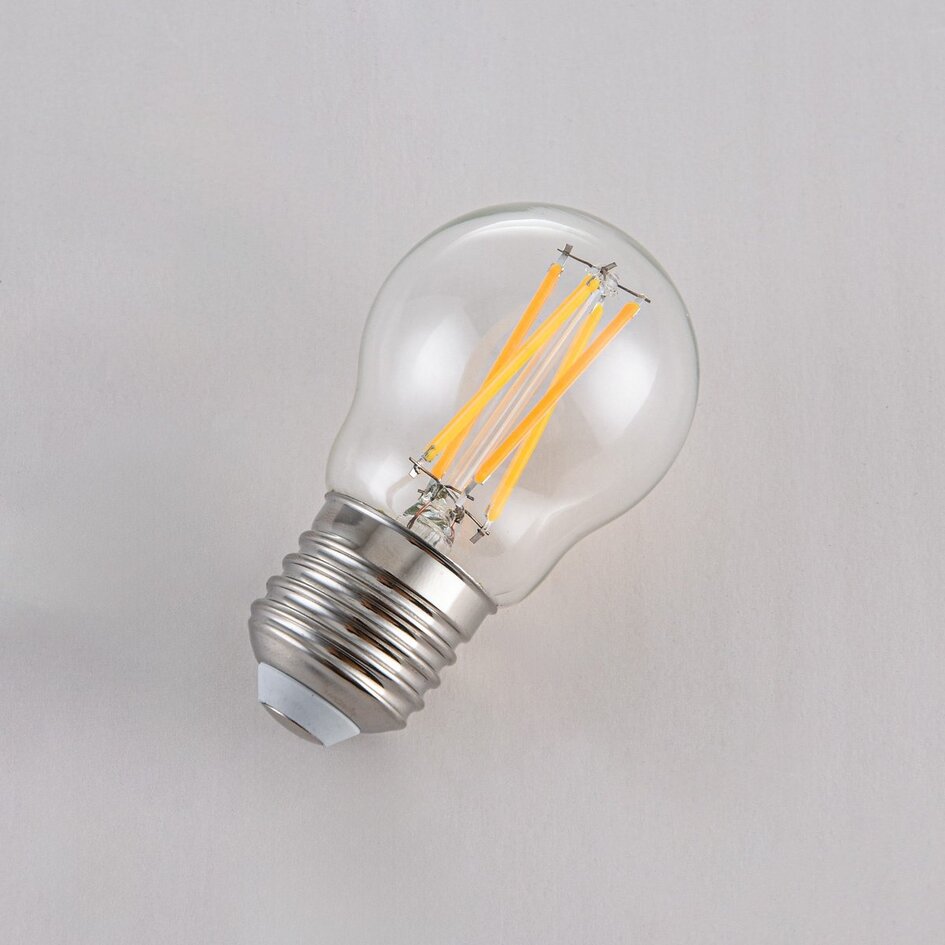 2,5W & 4,5W filament lamp, 2200-2700K, helder glas Ø45mm, dim-to-warm