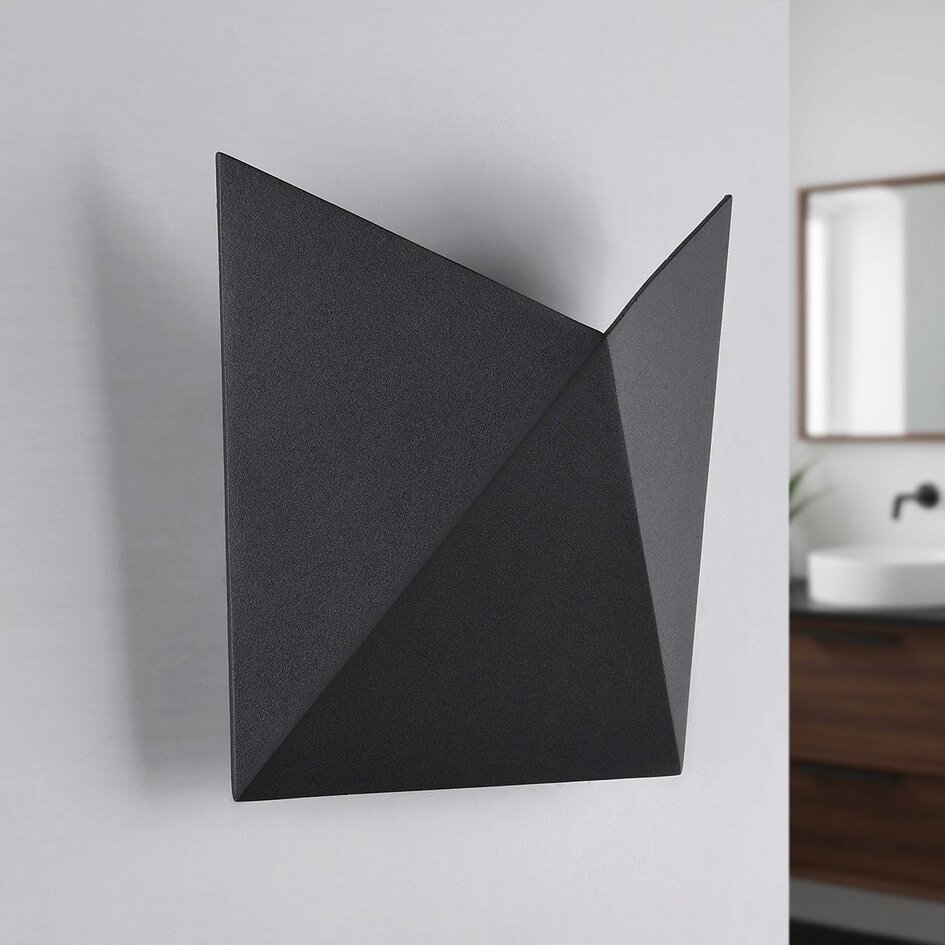 Applique de salle de bains design Milo en noir