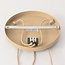 3-lichts hanglamp Orva - beige linnen