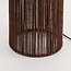 Lampadaire Anori en corde de papier tressée brun foncé