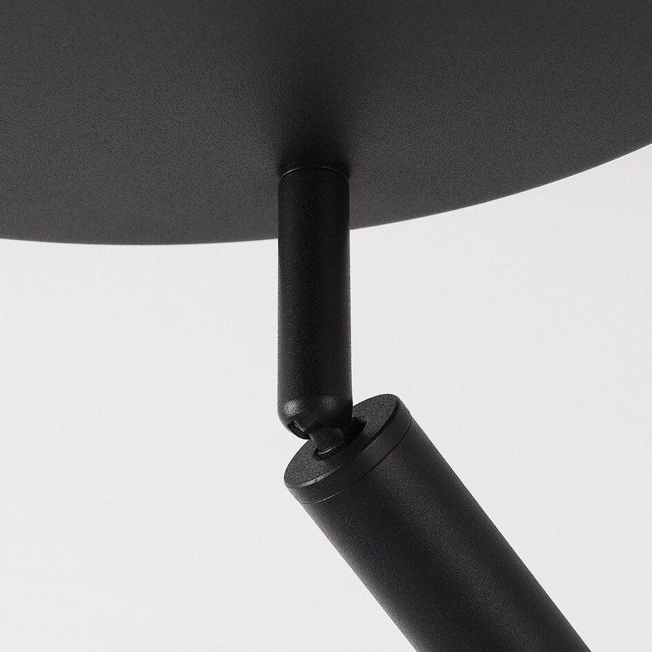 Plafonnier noir Dora avec trois spots orientables