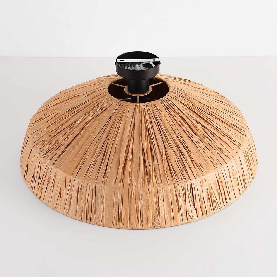 Plafonnier bohème Baro Ø58 cm - raffia naturel