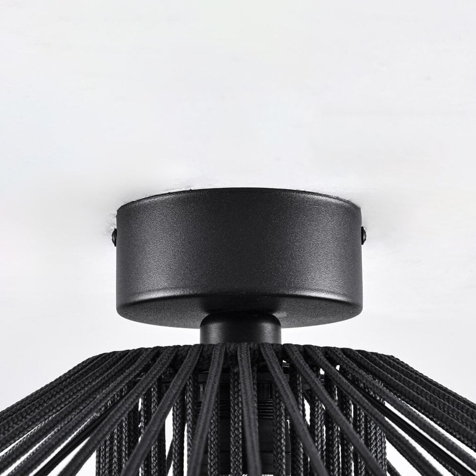 Applique de salle de bains Woven en corde tressée noire