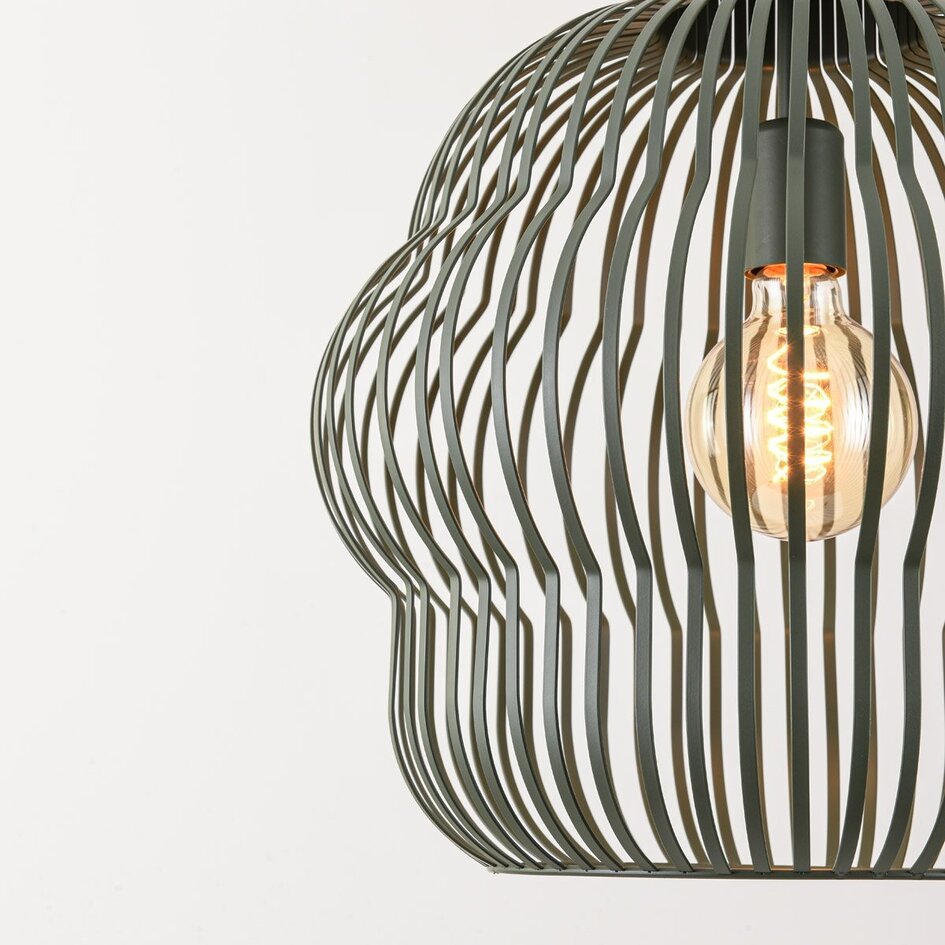 Hanglamp Kavo van groen metaal – Ø40 cm