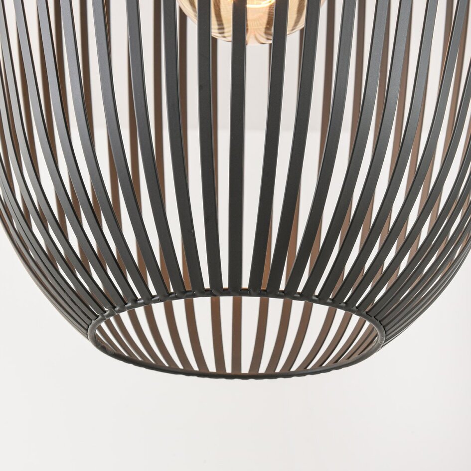 Hanglamp Taro van donkergrijs metaal – Ø35 cm