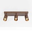 Plafonnier Blaze avec trois spots orientables - marron