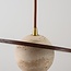 Hanglamp Tona 3-lichts met travertin (natuursteen) en hout