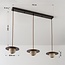 Hanglamp Tona 3-lichts met travertin (natuursteen) en hout