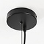 Hanglamp Lofas met open metalen kap en zwart stof