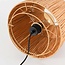 Tafellamp Aruna van raffia papier met beige metalen voet