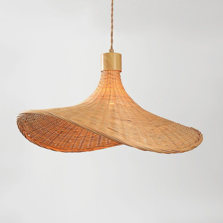 Suspension Flima - abat-jour naturel en bambou