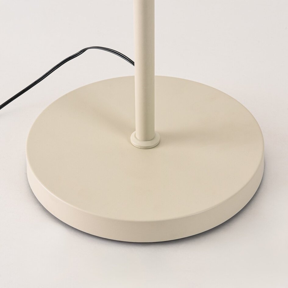 Beige vloerlamp Zhan met drie draaibare spots, touch dimmer en up & down licht
