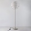 Lampadaire moderne Zhuo beige avec abat-jour en lin
