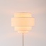 Lampadaire moderne Zhuo beige avec abat-jour en lin