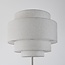 Lampadaire moderne Zhuo beige avec abat-jour en lin