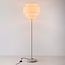 Lampadaire moderne Zhuo beige avec abat-jour en lin