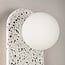 Applique Velo en ciment et verre blanc laiteux, aspect terrazzo