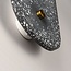 Wandlamp Vero van cement en melkwit glas met donkergrijze terrazzo look