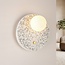 Wandlamp Velo van cement en melkwit glas in terrazzo look