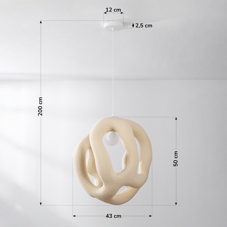 Wabi Sabi hanglamp Kaji 43 x 50 cm - zandbeige