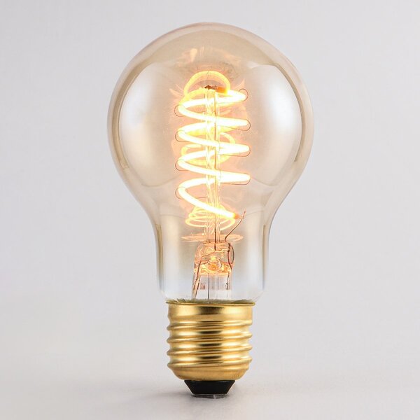Filamentlamp LED dimbaar 4 watt amber spiraal 60 mm