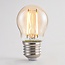 Ampoule filament 2,5/4,5W, 2000 K, verre ambré, Ø45 mm, dimmable
