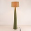 Lampadaire Rumi en tissu vert