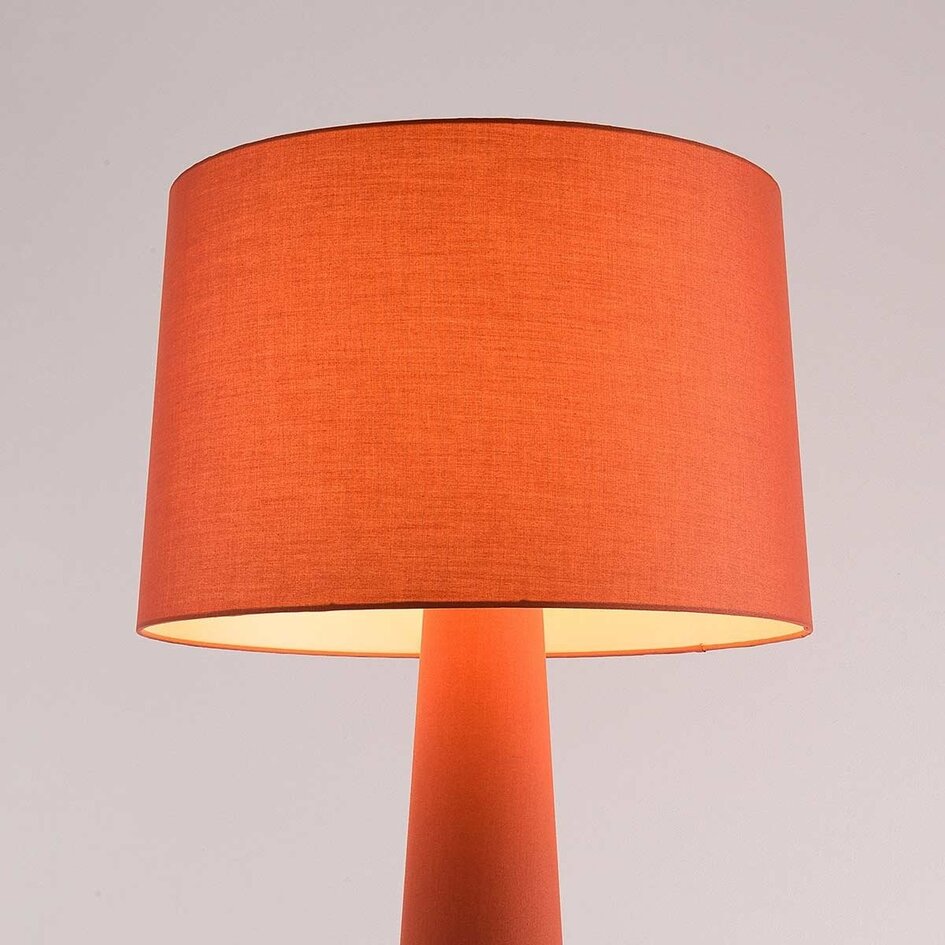 Vloerlamp Rumi in warm terracotta - stof