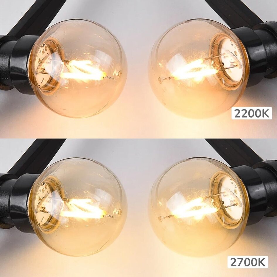 Guirlande guinguette extérieure 2 W avec ampoules LED en forme de triangle – dimmable en option