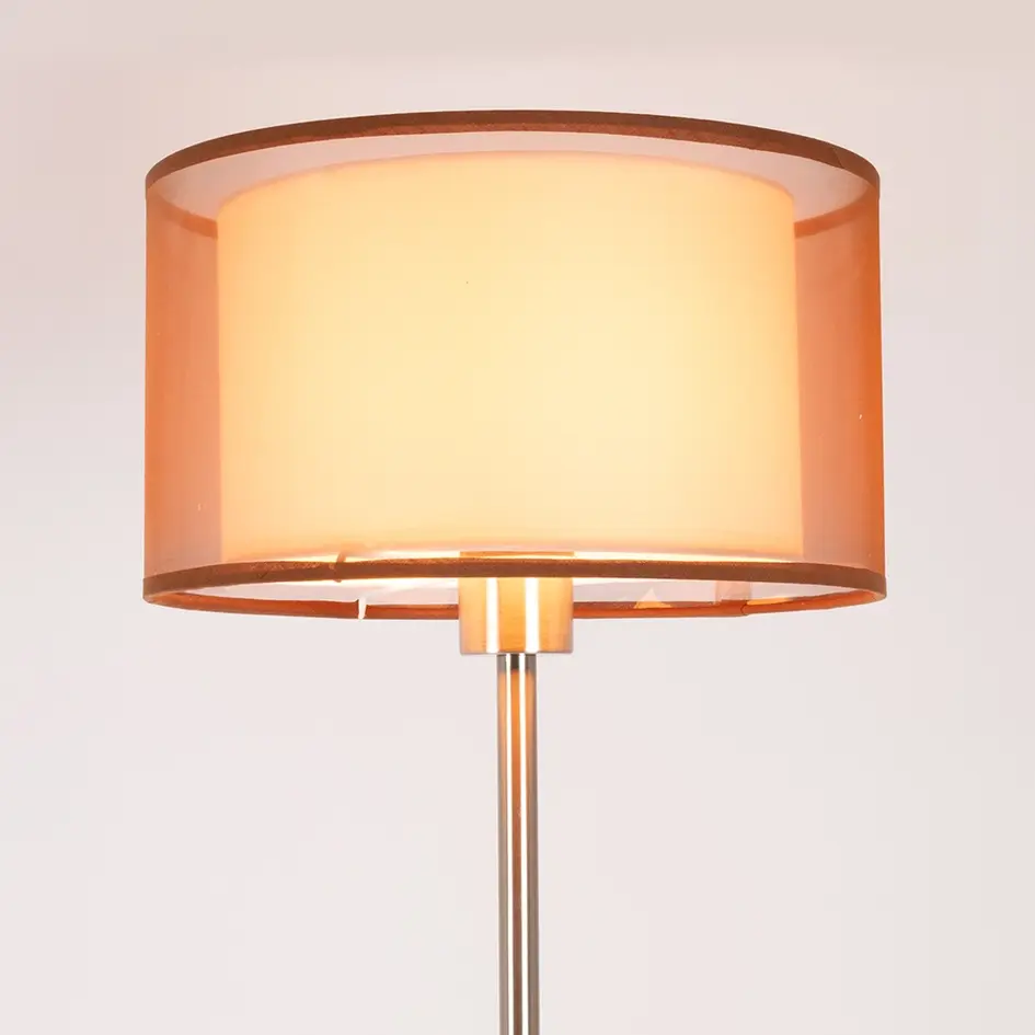 Vloerlamp Catalina nikkel gesatineerd