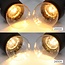 Prikkabel set met dimbare LED lampen LEDs in bodem 2 watt