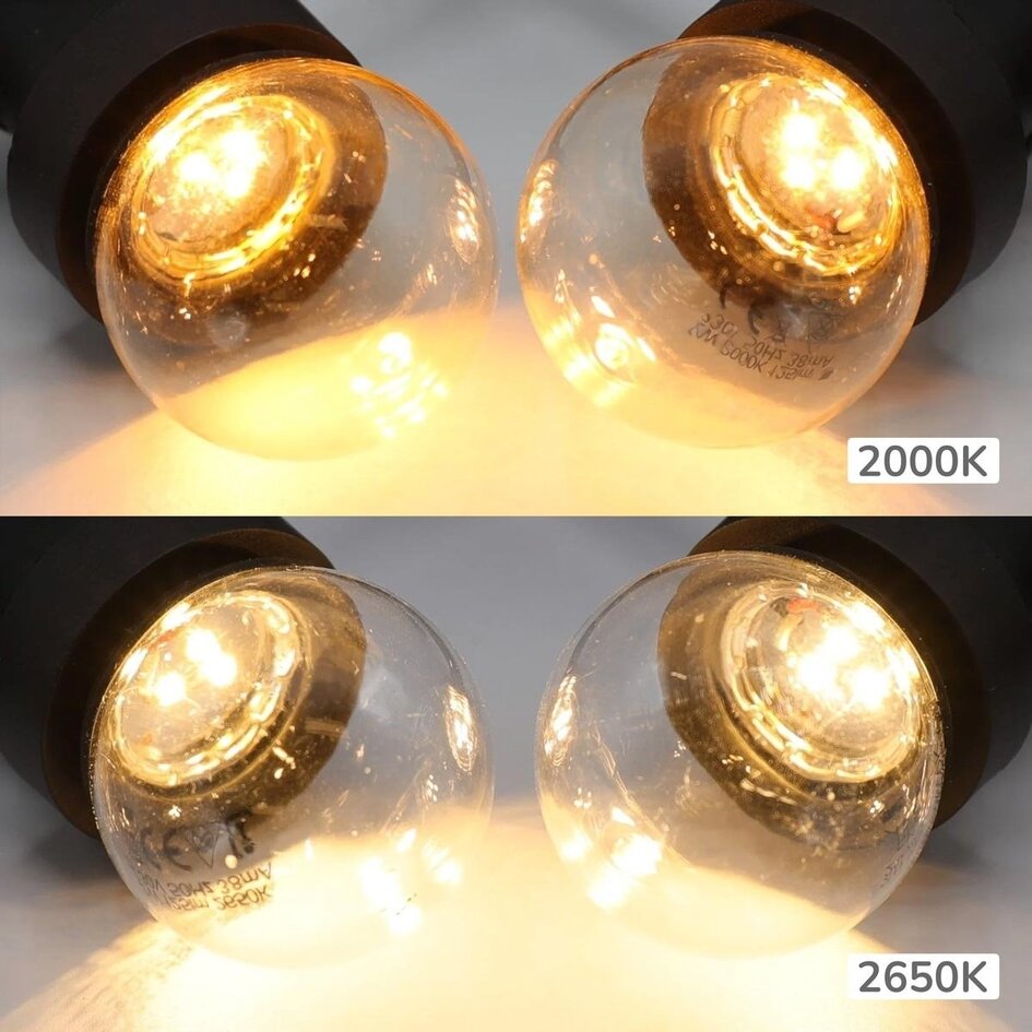 Kit de guirlande avec lampes LED dimmables avec LED au niveau de la base