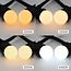 Warm witte LED lampen met standaard melkwitte kap, Ø45