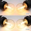 Dimbare 1 watt filament lamp van kunststof: 15 of 25 pack