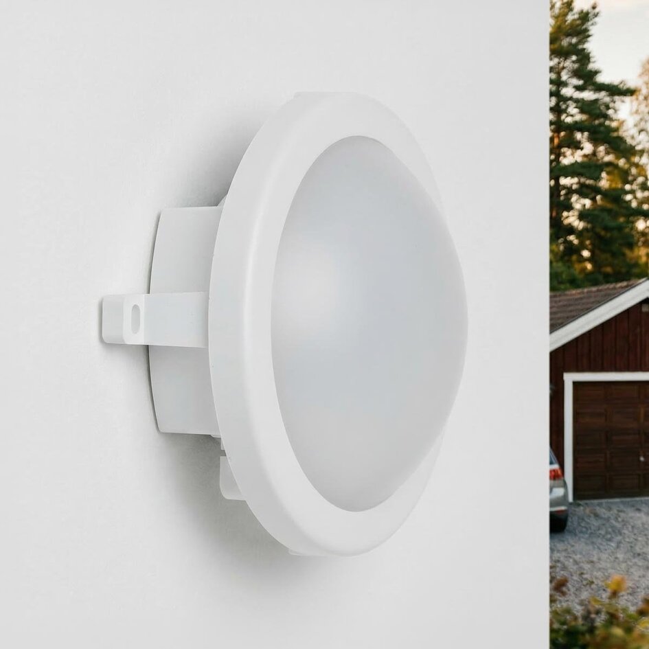 Bulkhead Ciclo - wit Voorzien van geïntegreerde LED, 12 watt
