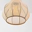 Suspension Japandi Senji à 4 lumières - taupe sable et abat-jour en lin