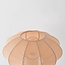 Lampe à poser Japandi Merox avec abat-jour en tissu et aspect travertin
