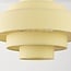 Suspension Zavon - abat-jour en tissu superposé, beige crème