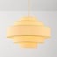 Suspension Zavon - abat-jour en tissu superposé, beige crème